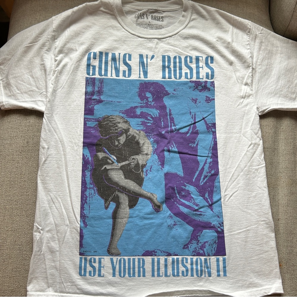 Guns N’ Roses Rare Vintage Men’s Band White Graphic T-Shirt Size Large